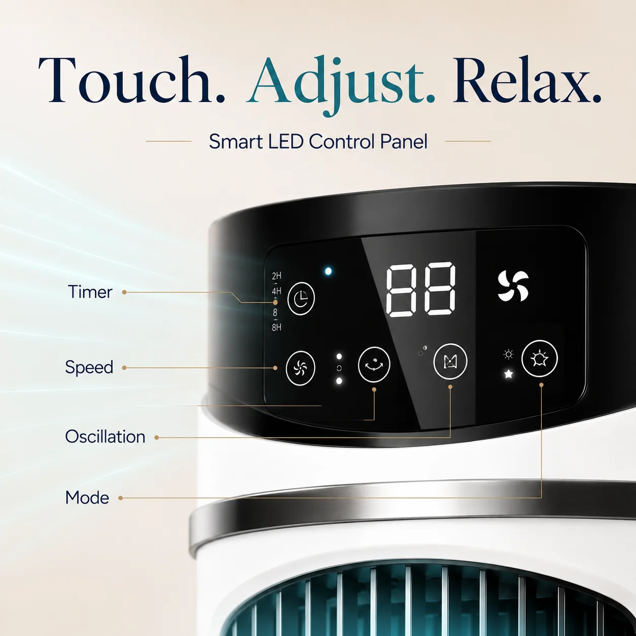 6-Speed Quiet Portable Desktop Evaporative Cooler with Humidification, Personal Mini AC for Home Office
6-Speed Quiet Portable Desktop Evaporative Cooler with Humidification, Personal Mini AC for Home Office