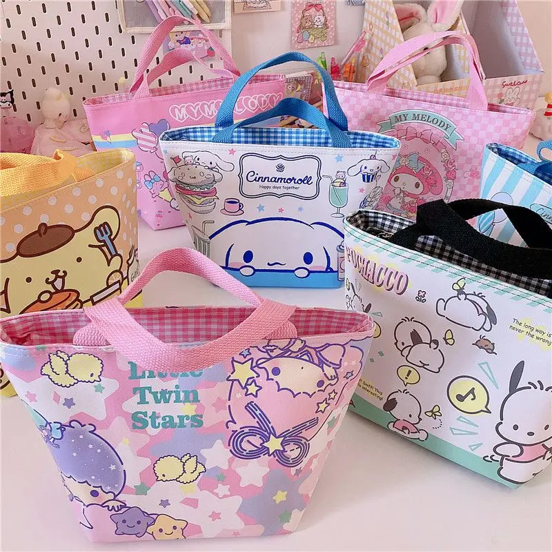 Sweet Cinnamoroll My Melody Anime Kawaii Sanrio Ins Bento Storage Bag Cute Pochacco Portable Thermal Bag Pocket Gifts for Kids
Sweet Cinnamoroll My Melody Anime Kawaii Sanrio Ins Bento Storage Bag Cute Pochacco Portable Thermal Bag Pocket Gifts for Kids