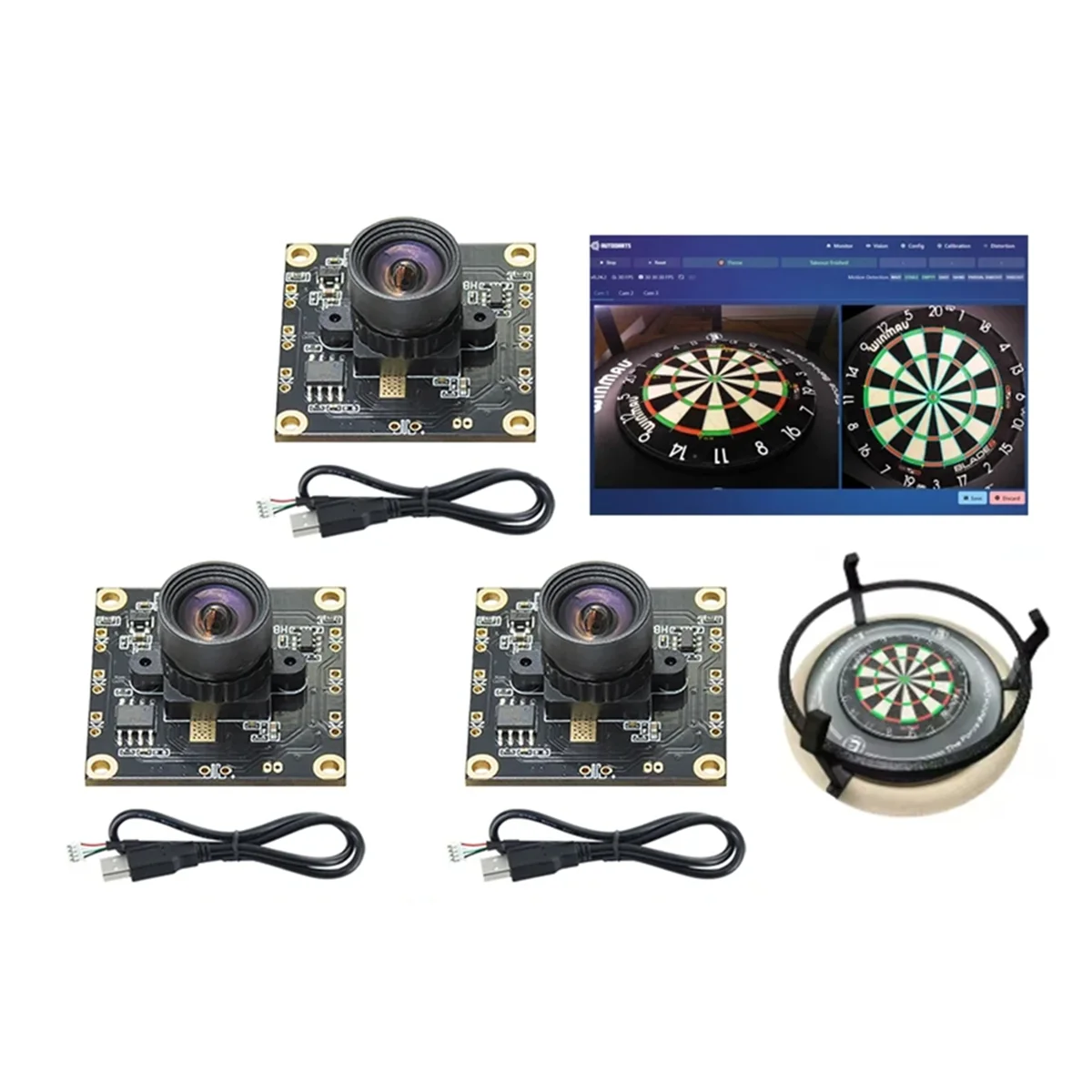AB01 6Pcs OV9732 100 Degrees 1280x720 30fps Camera Module for Autodarts Io with 3 Meters Cable,PCB SIZE:32x32mm,Camera Module
AB01 6Pcs OV9732 100 Degrees 1280x720 30fps Camera Module for Autodarts Io with 3 Meters Cable,PCB SIZE:32x32mm,Camera Module