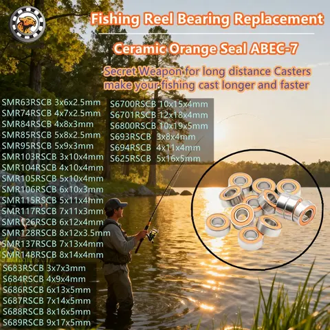 2PCS Hybrid Ceramic Ball Bearing Stainless Bait Casting Spinning Fishing Reels 3x6x2.5 4x7x2.5 3x10x4 5x10x4 5x11x4 mm Bearings