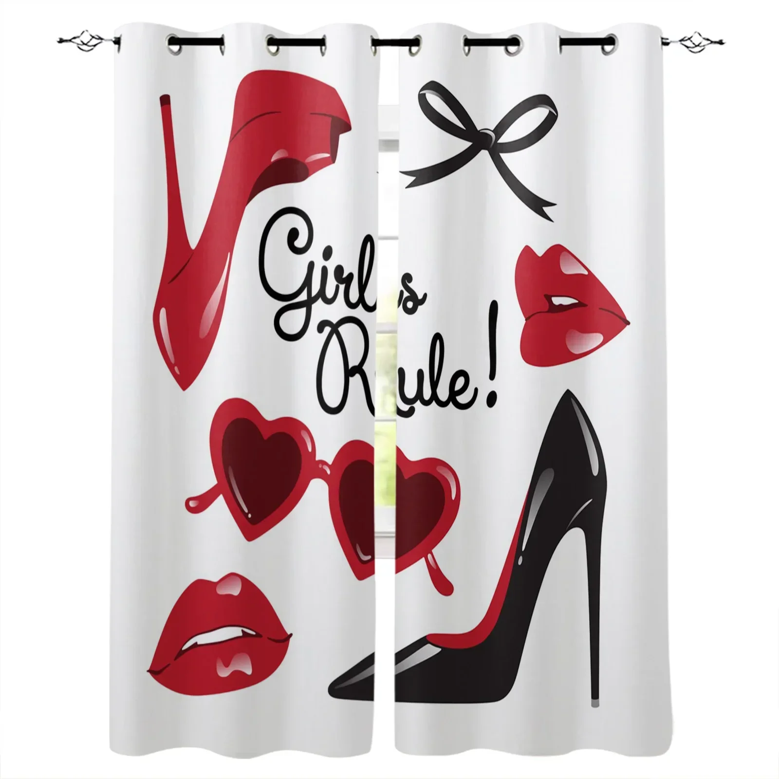 High Heels Lips Glasses Blackout Curtains Window Curtains For Bedroom Living Room Decor Window Treatments
High Heels Lips Glasses Blackout Curtains Window Curtains For Bedroom Living Room Decor Window Treatments