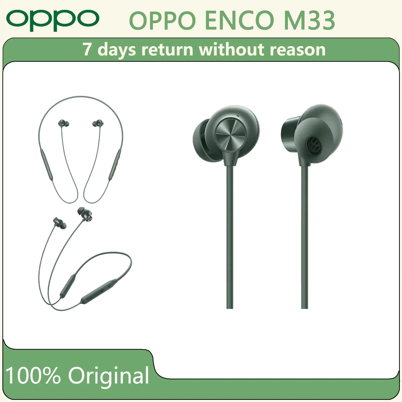 Original OPPO Enco M33 Sports Wireless Earphones Bluetooth 5.2 45dB AI Noise Reduction IP55 28H Playtime Headset
Original OPPO Enco M33 Sports Wireless Earphones Bluetooth 5.2 45dB AI Noise Reduction IP55 28H Playtime Headset