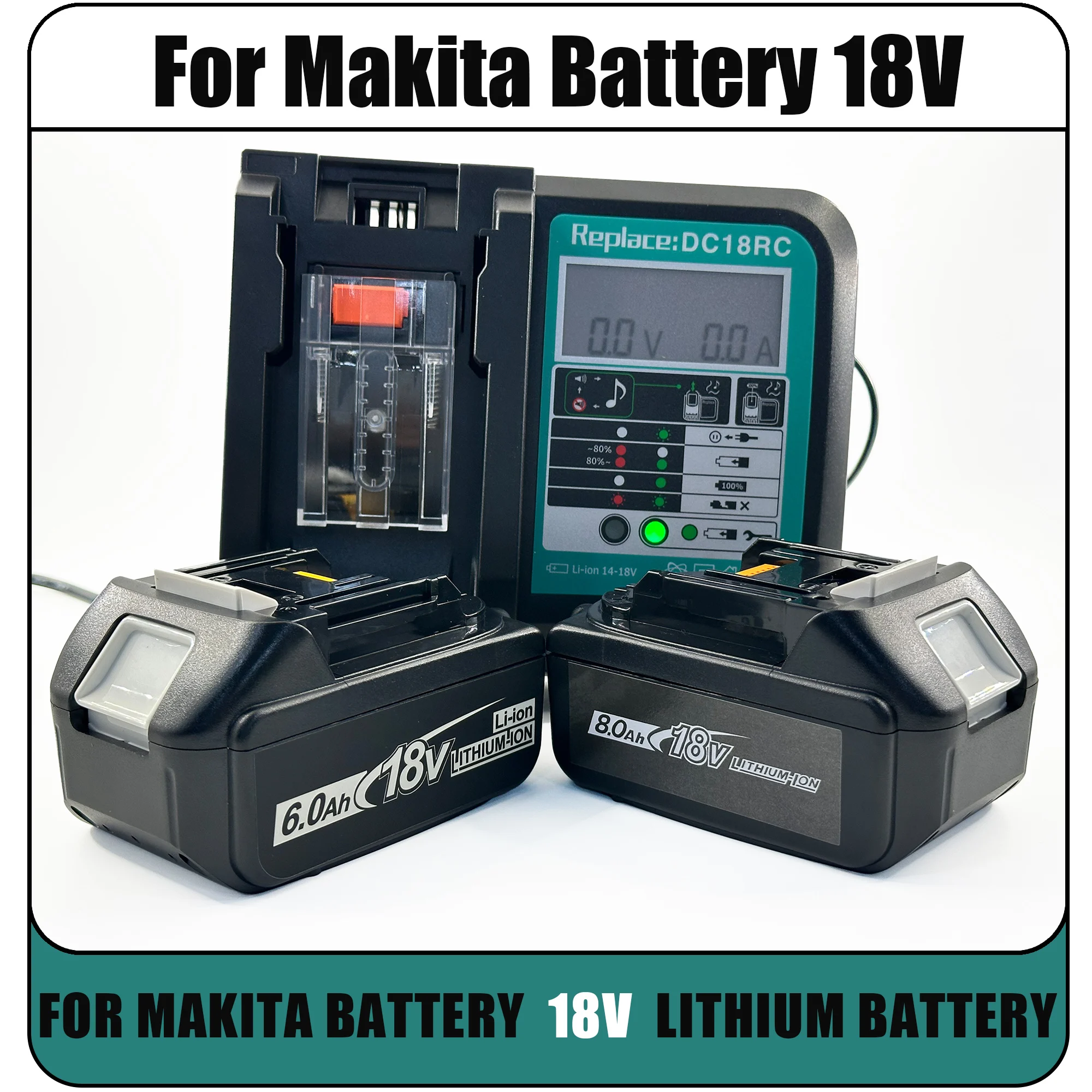 For Makita 18V 6.0Ah 8.0Ah 12.0Ah Rechargeable Battery Replace BL830 BL1850 BL1860 Compatible Wrench DTW700
For Makita 18V 6.0Ah 8.0Ah 12.0Ah Rechargeable Battery Replace BL830 BL1850 BL1860 Compatible Wrench DTW700