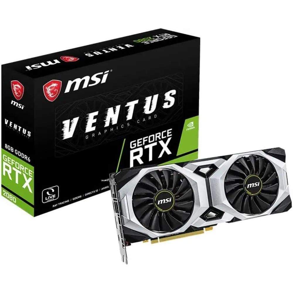 RTX 2080 8GB GDRR6 256-bit HDMI/DP/USB Ray Tracing Turing Architecture Graphics Card (RTX 2080 Ventus 8G)
RTX 2080 8GB GDRR6 256-bit HDMI/DP/USB Ray Tracing Turing Architecture Graphics Card (RTX 2080 Ventus 8G)