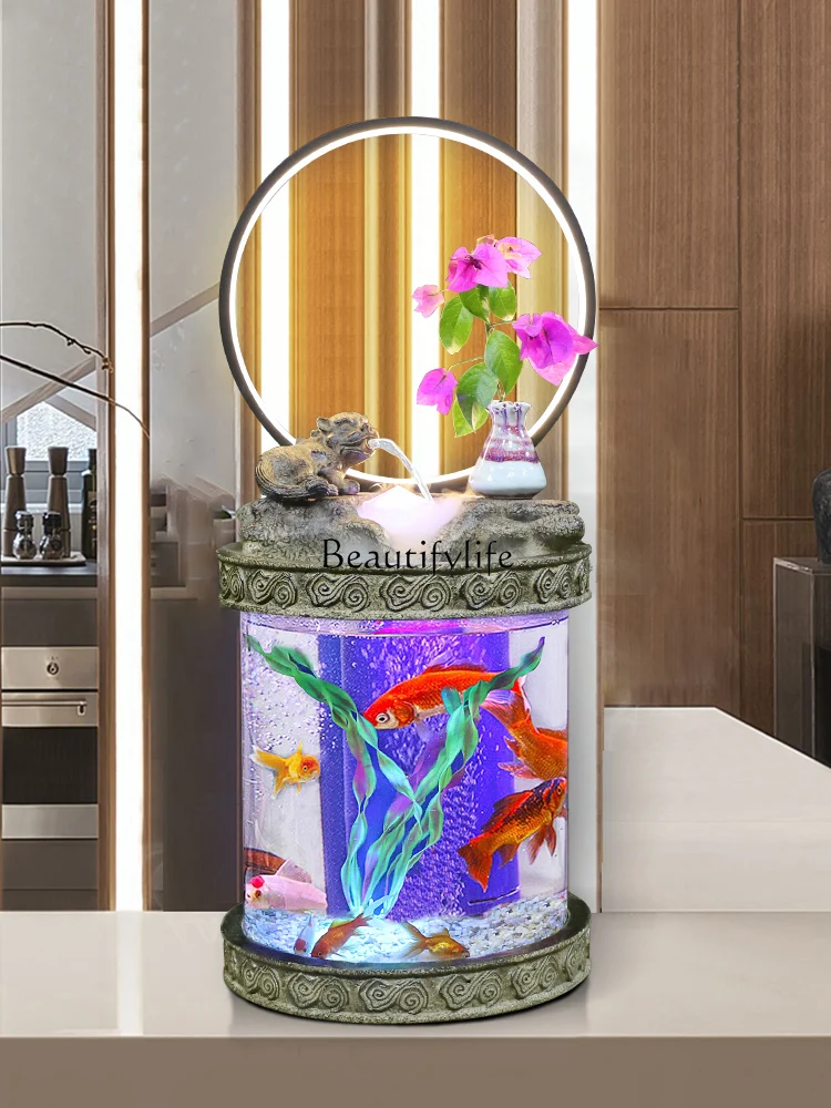 Living Room Desktop Small and Medium-Sized Lucky Circulation Water Landscape Fish Tank Decorations Ornaments
Living Room Desktop Small and Medium-Sized Lucky Circulation Water Landscape Fish Tank Decorations Ornaments