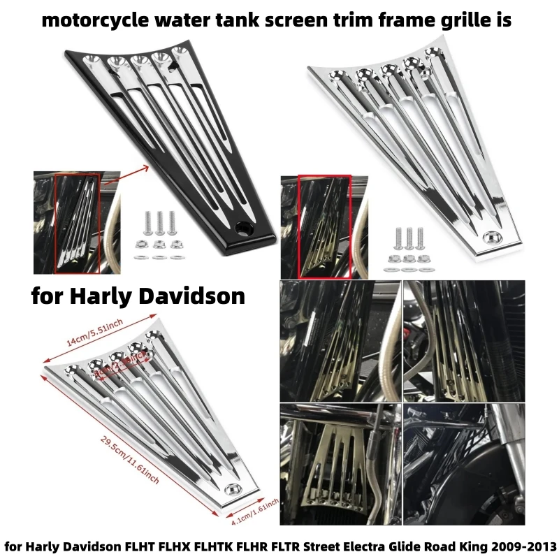 motorcycle water tank screen trim frame grille is for Harly Davidson FLHT FLHX FLHTK Street Electra Glide Road King 2009-2013
motorcycle water tank screen trim frame grille is for Harly Davidson FLHT FLHX FLHTK Street Electra Glide Road King 2009-2013