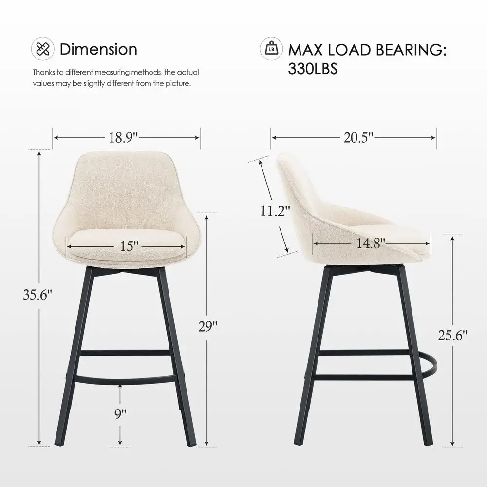 Swivel Bar Stools Set of 2, 26 Modern Counter Height Bar Stools with Low Backs amp Metal Legs, Upholstered Metal Counter Height
Swivel Bar Stools Set of 2, 26 Modern Counter Height Bar Stools with Low Backs amp Metal Legs, Upholstered Metal Counter Height