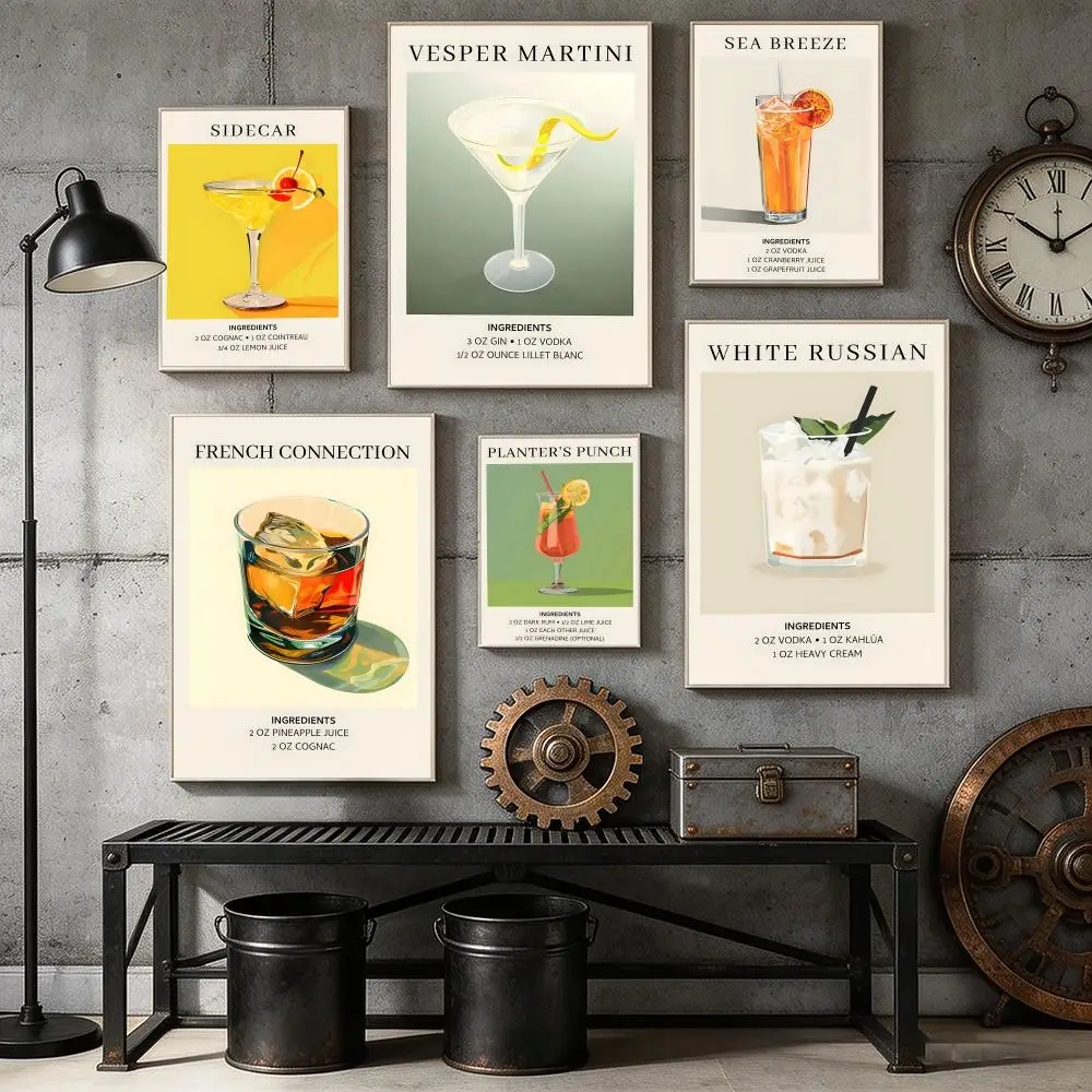 Cocktail Recipe Art Poster Home Bar Wall Art Sticker Waterproof Self-Adhesive Mural for Living Room Bedroom Decor
Cocktail Recipe Art Poster Home Bar Wall Art Sticker Waterproof Self-Adhesive Mural for Living Room Bedroom Decor