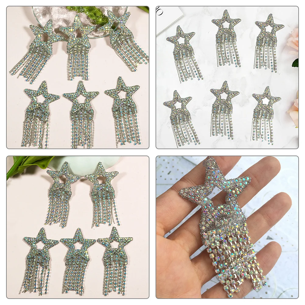 2Pcs Five Point Star Rhinestone Patch Iron on Glitter Applique for Clothes Skirt Hat DIY Craft Garment Repair Decor
2Pcs Five Point Star Rhinestone Patch Iron on Glitter Applique for Clothes Skirt Hat DIY Craft Garment Repair Decor