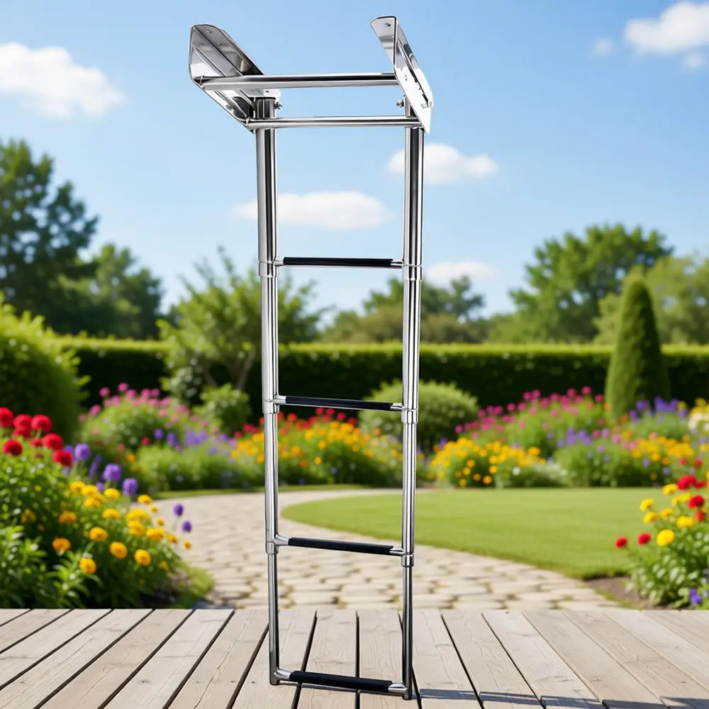 4-Step Telescoping Stainless Steel Platform Slide Mount Boat Boarding Ladder
4-Step Telescoping Stainless Steel Platform Slide Mount Boat Boarding Ladder