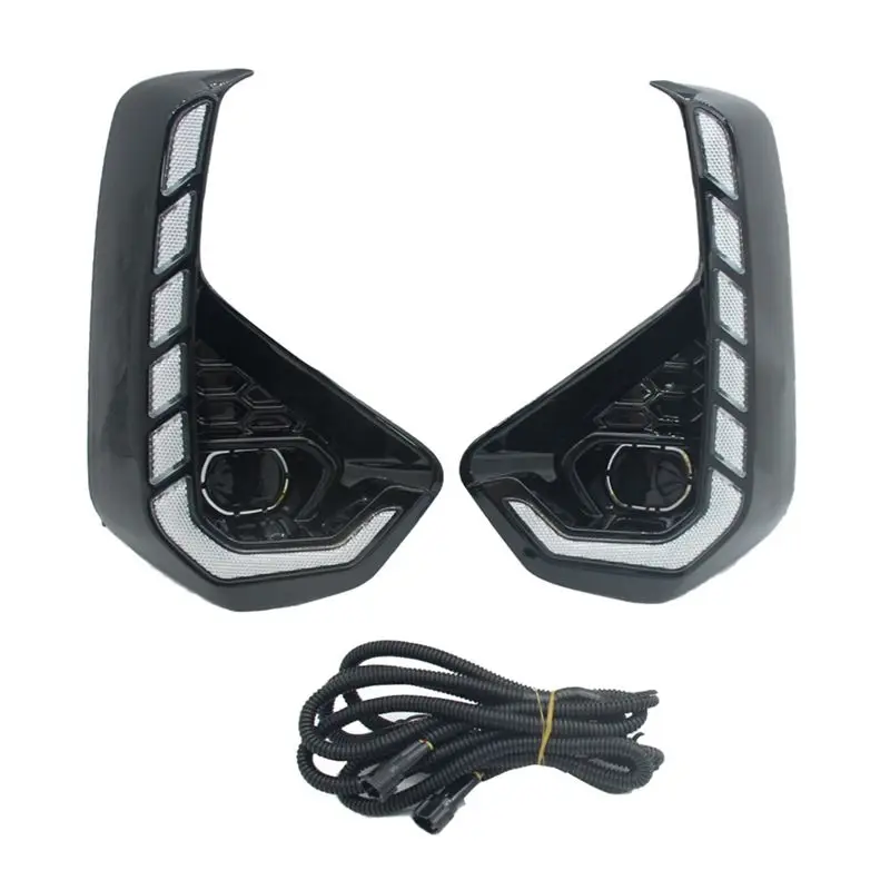 Дневные фары для Toyota Hilux Revo 2024 2025, светодиодные противотуманные фары DRL и указатель поворота, белый + желтый свет
Дневные фары для Toyota Hilux Revo 2024 2025, светодиодные противотуманные фары DRL и указатель поворота, белый + желтый свет