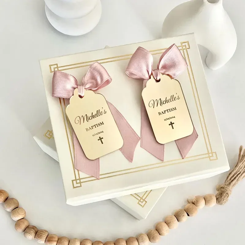 Customized Christening Gift Tags 20 Pcs Gold Acrylic Mirror Tags Mi Bautizo Tags Personalized Gifts for Girls
Customized Christening Gift Tags 20 Pcs Gold Acrylic Mirror Tags Mi Bautizo Tags Personalized Gifts for Girls