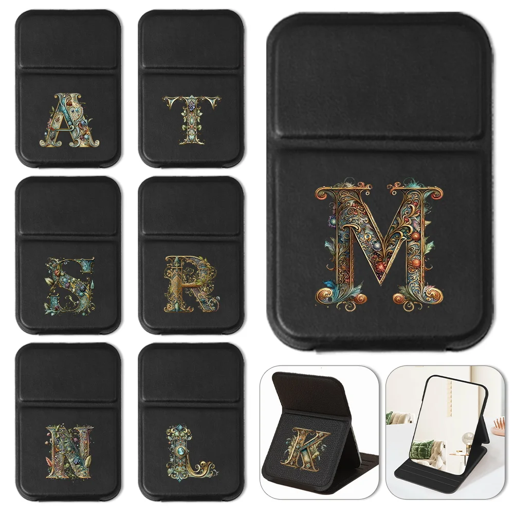 Portable Makeup Mirror Foldable Handheld PU Makeup Mirror Desktop Cosmetic Tool Out Travel Pocket Mirror Graphic Letter Pattern
Portable Makeup Mirror Foldable Handheld PU Makeup Mirror Desktop Cosmetic Tool Out Travel Pocket Mirror Graphic Letter Pattern