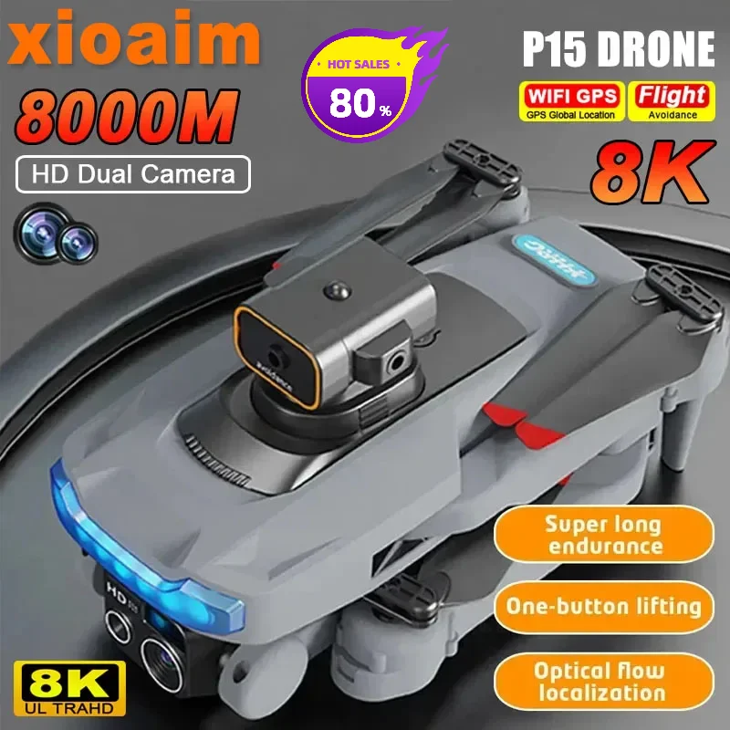 For Xiaomi P15 Drone Professional 8K GPS HD Aerial Photography Dual-Camera Omnidirectional Obstacle Drone for Adult Child Toys
For Xiaomi P15 Drone Professional 8K GPS HD Aerial Photography Dual-Camera Omnidirectional Obstacle Drone for Adult Child Toys