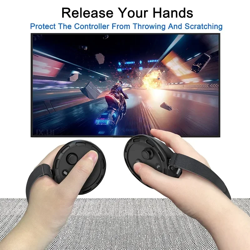 VR design Controller Grips Compatible with Meta Oculus Quest 3 Accessories, with Battery Opening Protector with Knuckle Straps
VR design Controller Grips Compatible with Meta Oculus Quest 3 Accessories, with Battery Opening Protector with Knuckle Straps
