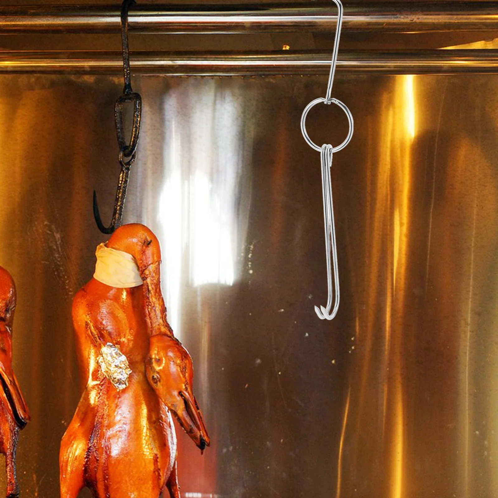 2Pcs Stainless Rotary for Hanging Meat Grilling Bacon Hanger Roast Duck Hook BBQ Grill Cooking Hangers Tools Kitchen 
2Pcs Stainless Rotary for Hanging Meat Grilling Bacon Hanger Roast Duck Hook BBQ Grill Cooking Hangers Tools Kitchen