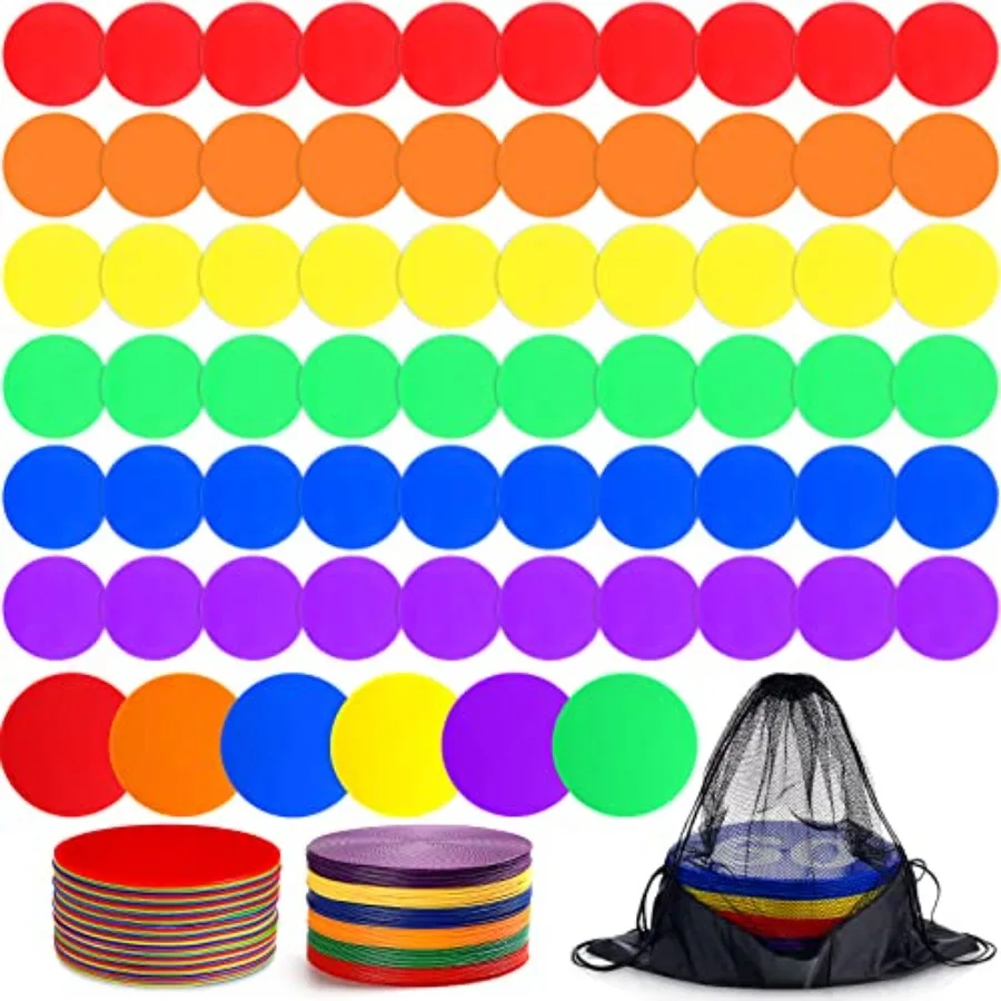 Spot Markers Floor Spots with Bag Non Slip Vyl Poly Dots for Gym Floor Basketball Football Soccer Sports Speed Agility Trag Gym
Spot Markers Floor Spots with Bag Non Slip Vyl Poly Dots for Gym Floor Basketball Football Soccer Sports Speed Agility Trag Gym