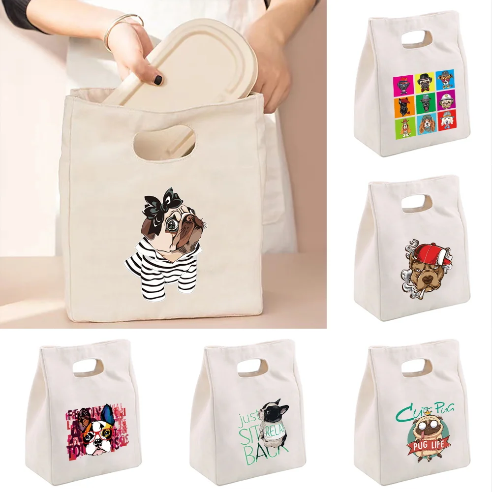 Portable Lunch Bags Canvas Dog Print Picnic Bag Food Bags Girls Lunch Pouch Casual Ladies Mini Handbags Durable Shopping Handbag
Portable Lunch Bags Canvas Dog Print Picnic Bag Food Bags Girls Lunch Pouch Casual Ladies Mini Handbags Durable Shopping Handbag