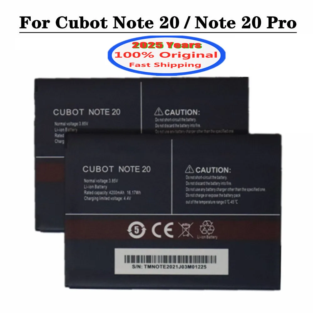 2025 Years 4200mAh Original Phone Battery For Cubot Note 20 Pro Battery High Quality Replacement Batteries
2025 Years 4200mAh Original Phone Battery For Cubot Note 20 Pro Battery High Quality Replacement Batteries