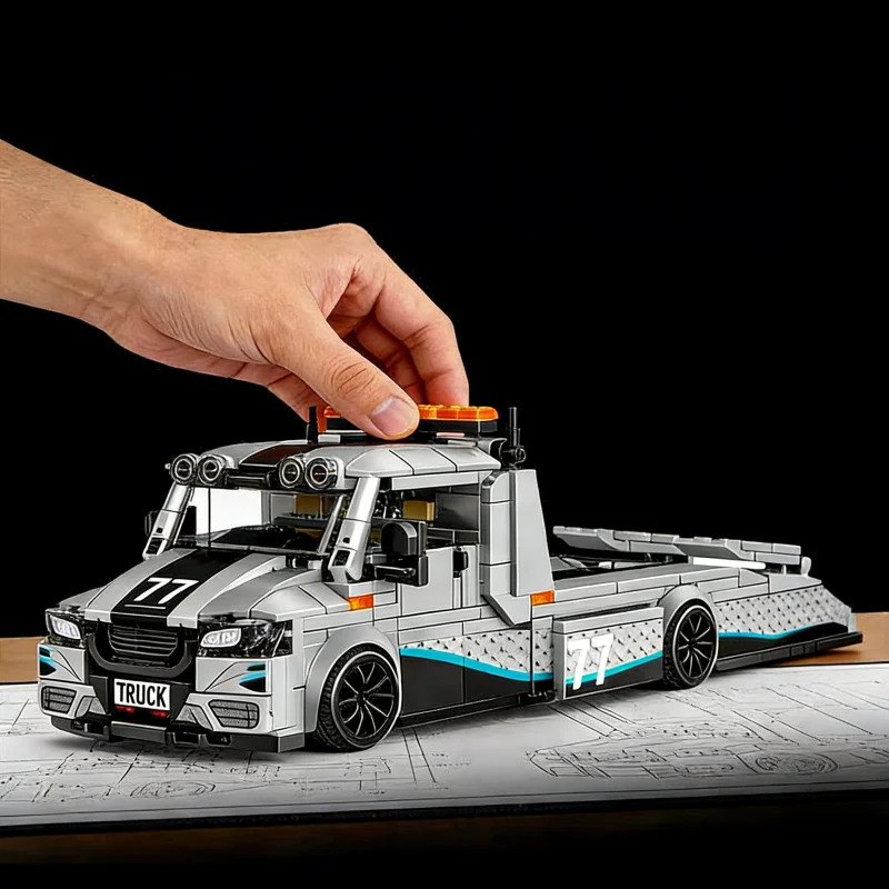 Flatbed Tow Truck Building Blocks Set – Collectible Transport Vehicle Model Kit for Adults
Flatbed Tow Truck Building Blocks Set – Collectible Transport Vehicle Model Kit for Adults