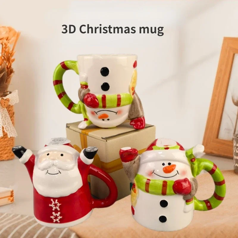 Santa Claus 3D Relief Ceramic Mug, Cute Snowman Coffee Cup, Office Breakfast Milk Mugs, Fun Couple Water Cups Christmas Gift 
Santa Claus 3D Relief Ceramic Mug, Cute Snowman Coffee Cup, Office Breakfast Milk Mugs, Fun Couple Water Cups Christmas Gift
