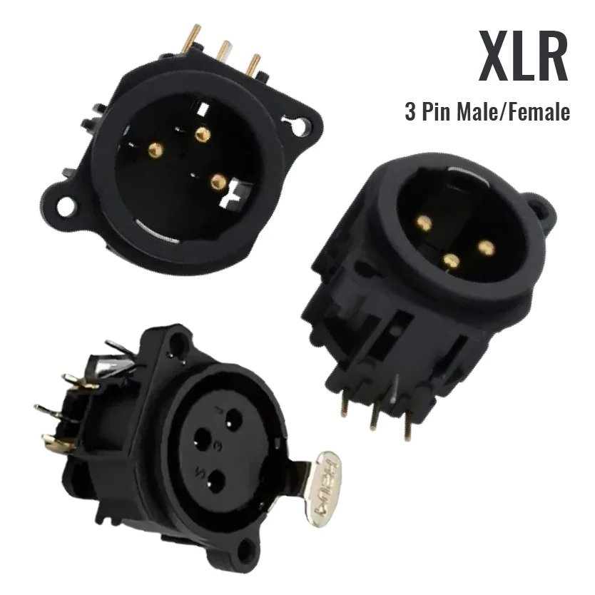 3Pins XLR Male Female Plastic Connector Chassis PCB Panel Socket Connector for Mic Socket
3Pins XLR Male Female Plastic Connector Chassis PCB Panel Socket Connector for Mic Socket