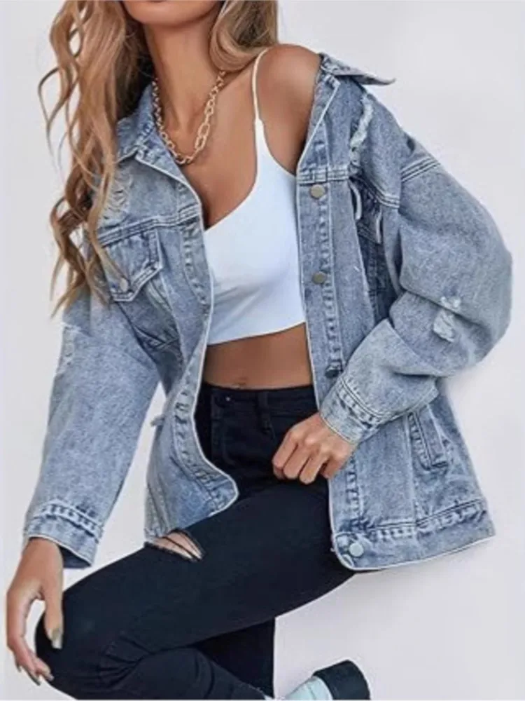 Jeans Jackets For Women Jackets Hole 2025 Autumn Winter Jeans Coats Outerwear Denim Top New Female Jean Fashion Streetwear Cloth
Jeans Jackets For Women Jackets Hole 2025 Autumn Winter Jeans Coats Outerwear Denim Top New Female Jean Fashion Streetwear Cloth