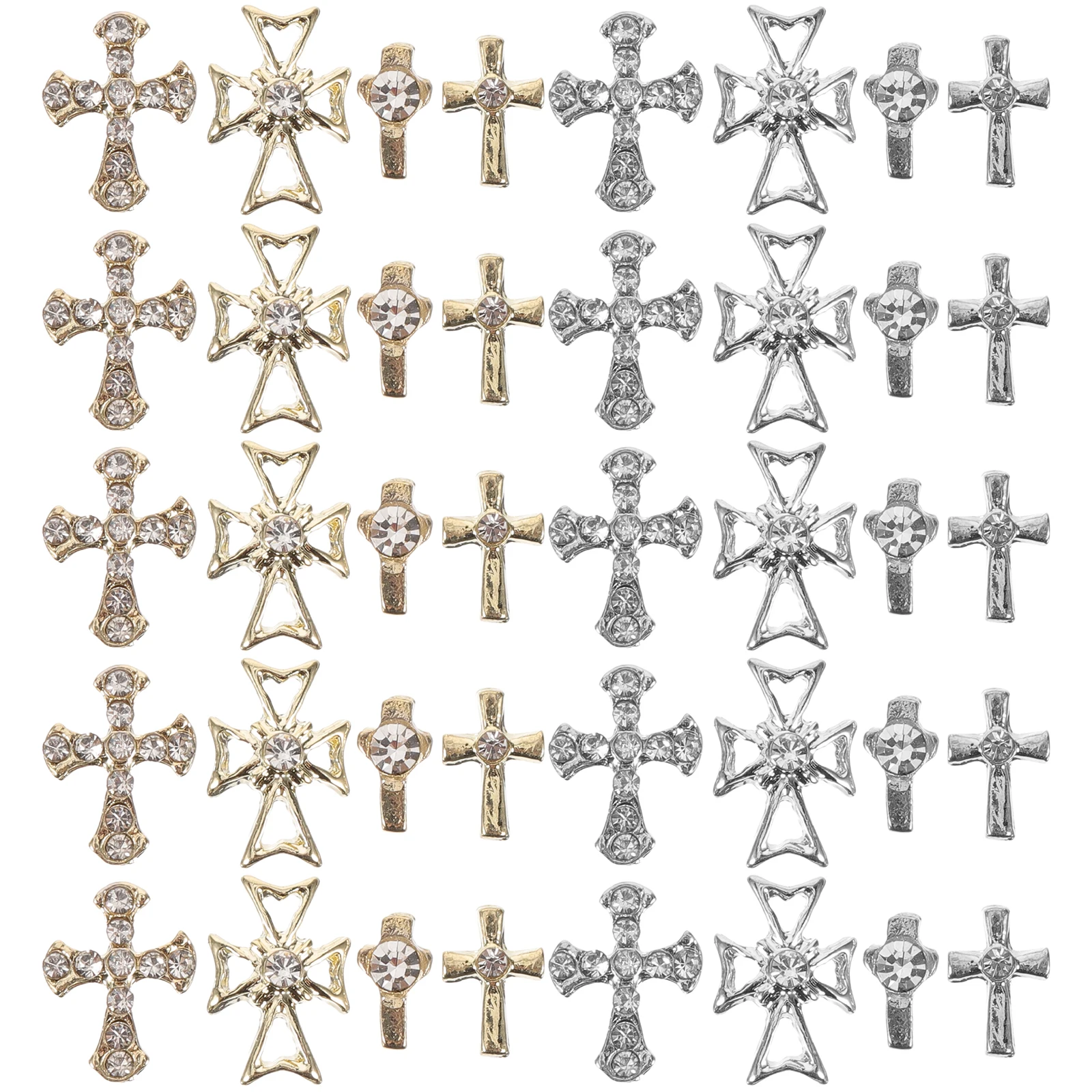 80 Pcs Cross Nail Charms Alloy Jewelry Compact Easy to Decorate Nails Durable Suitable for Nail Home Manicure Shop
80 Pcs Cross Nail Charms Alloy Jewelry Compact Easy to Decorate Nails Durable Suitable for Nail Home Manicure Shop