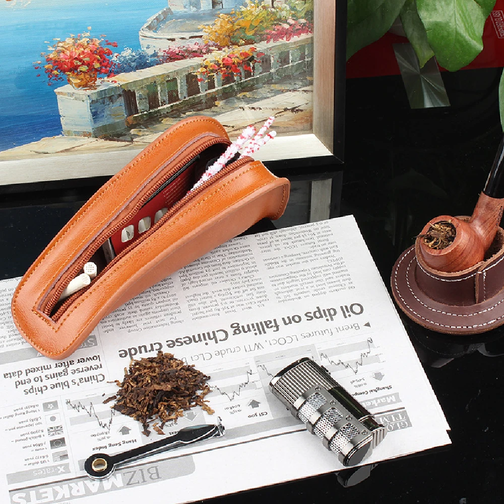 1pcs Leather Tobacco Pipe Pouch, Portable Travel Case for 1 Pipe & Accessories, Durable Storage Bag, Great Gift for Pipe Lovers
1pcs Leather Tobacco Pipe Pouch, Portable Travel Case for 1 Pipe & Accessories, Durable Storage Bag, Great Gift for Pipe Lovers