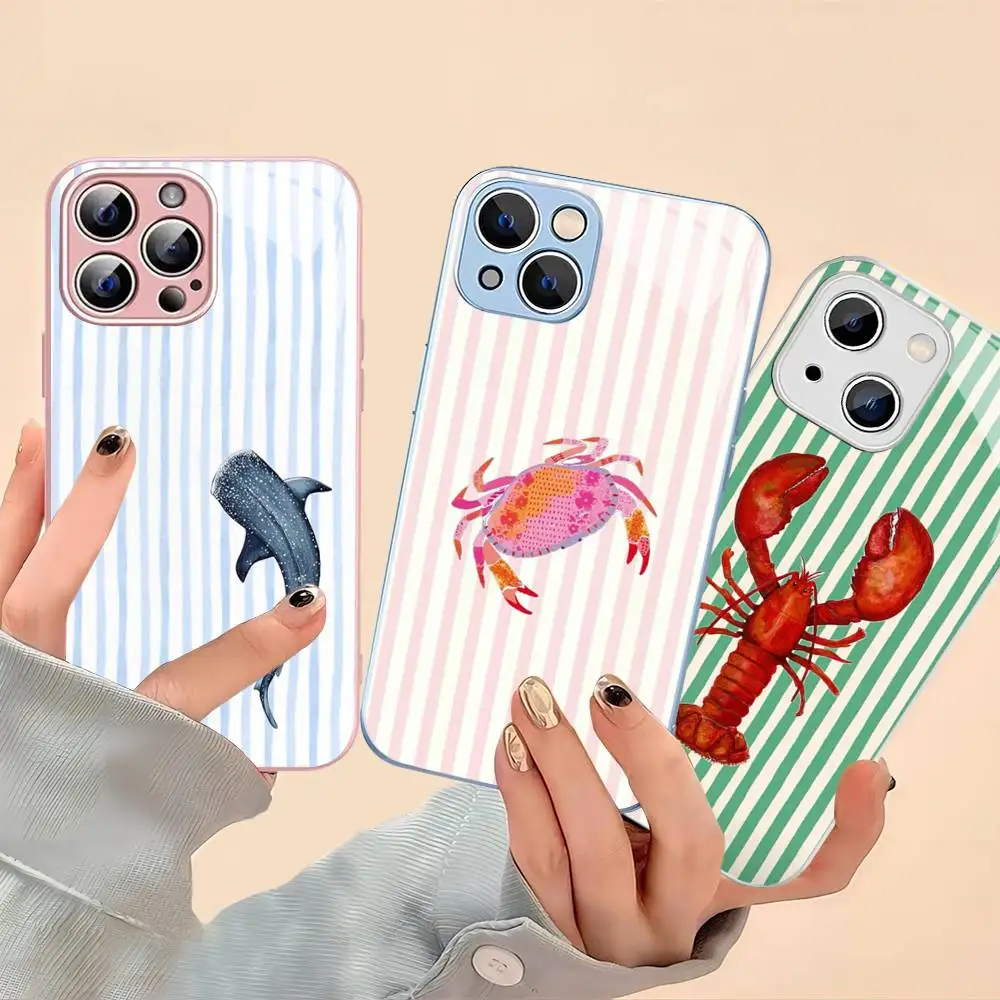 Marine Life Crabs Lobsters For IPhone 14 13 12 Mini 11 Pro XS Max X XR 14 Plus Tempered Glass Cover
Marine Life Crabs Lobsters For IPhone 14 13 12 Mini 11 Pro XS Max X XR 14 Plus Tempered Glass Cover