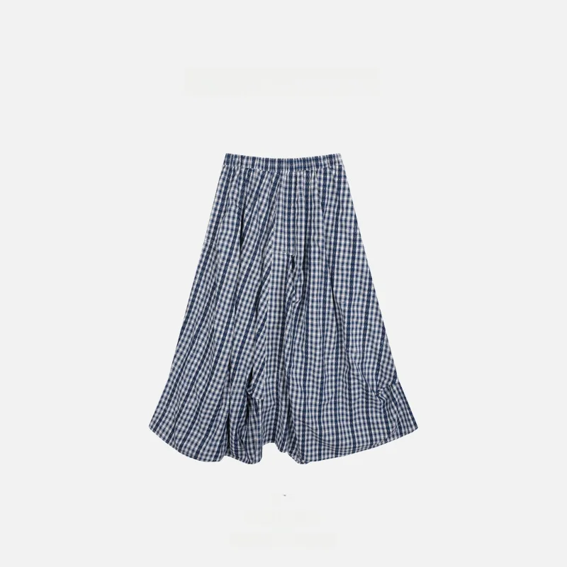 Slimming Plaid Elastic Waist Asymmetrical Skirt Elegant Lady Spring Cotton Blend A-Line Skirt for Middle-Aged Women
Slimming Plaid Elastic Waist Asymmetrical Skirt Elegant Lady Spring Cotton Blend A-Line Skirt for Middle-Aged Women