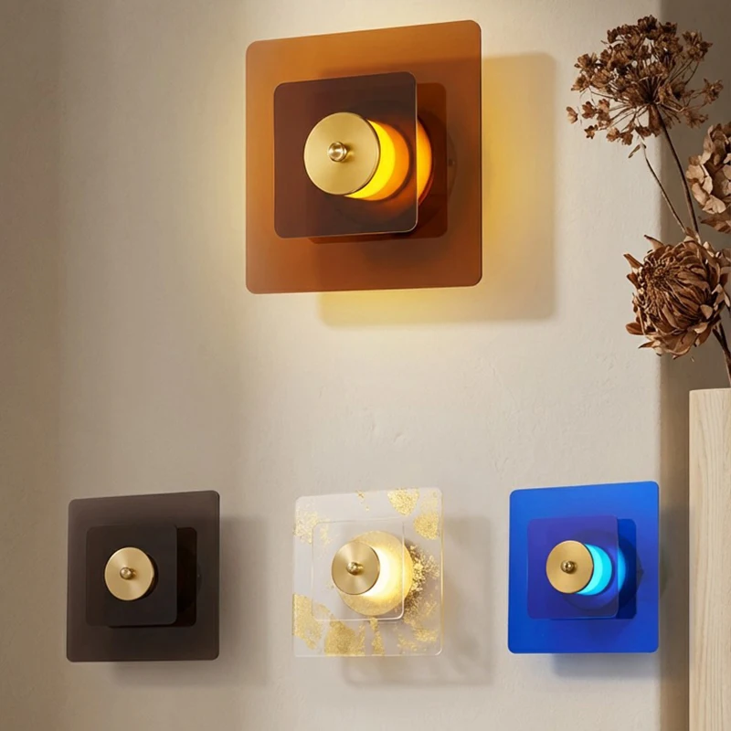 Italy Luxury Double-layer Acrylic Wall Lamp Amber Red Blue Purple Gray Round Square Wall Light for Bedroom Bedside Living Room
Italy Luxury Double-layer Acrylic Wall Lamp Amber Red Blue Purple Gray Round Square Wall Light for Bedroom Bedside Living Room