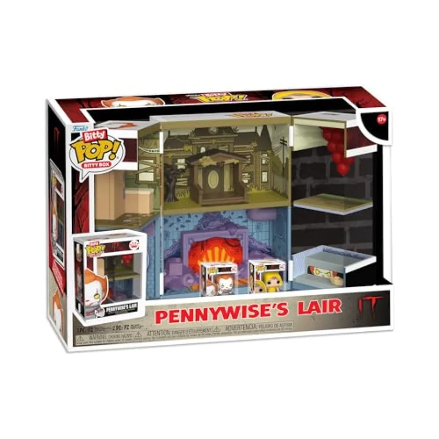 Bitty Pop! Bitty Boxes: IT - Funhouse Playset with 2 0.9 Inch 2.2 Cm Tiny Mini Figures - Collectable Display Case with Interior
Bitty Pop! Bitty Boxes: IT - Funhouse Playset with 2 0.9 Inch 2.2 Cm Tiny Mini Figures - Collectable Display Case with Interior