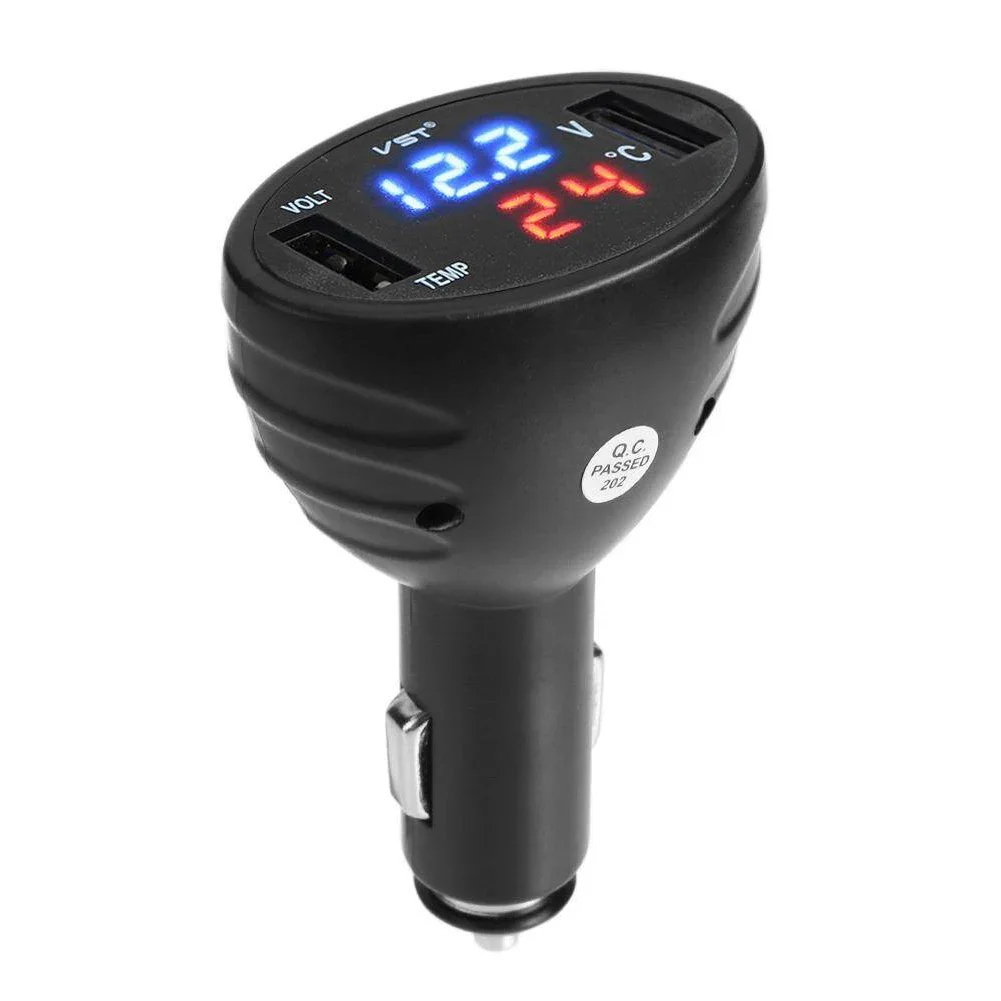 Quick Charge USB Car-charger Adapter 3 In 1 Voltmeter Car Charger Car Charger Dual USB Charger Voltmeter 3 In1
Quick Charge USB Car-charger Adapter 3 In 1 Voltmeter Car Charger Car Charger Dual USB Charger Voltmeter 3 In1