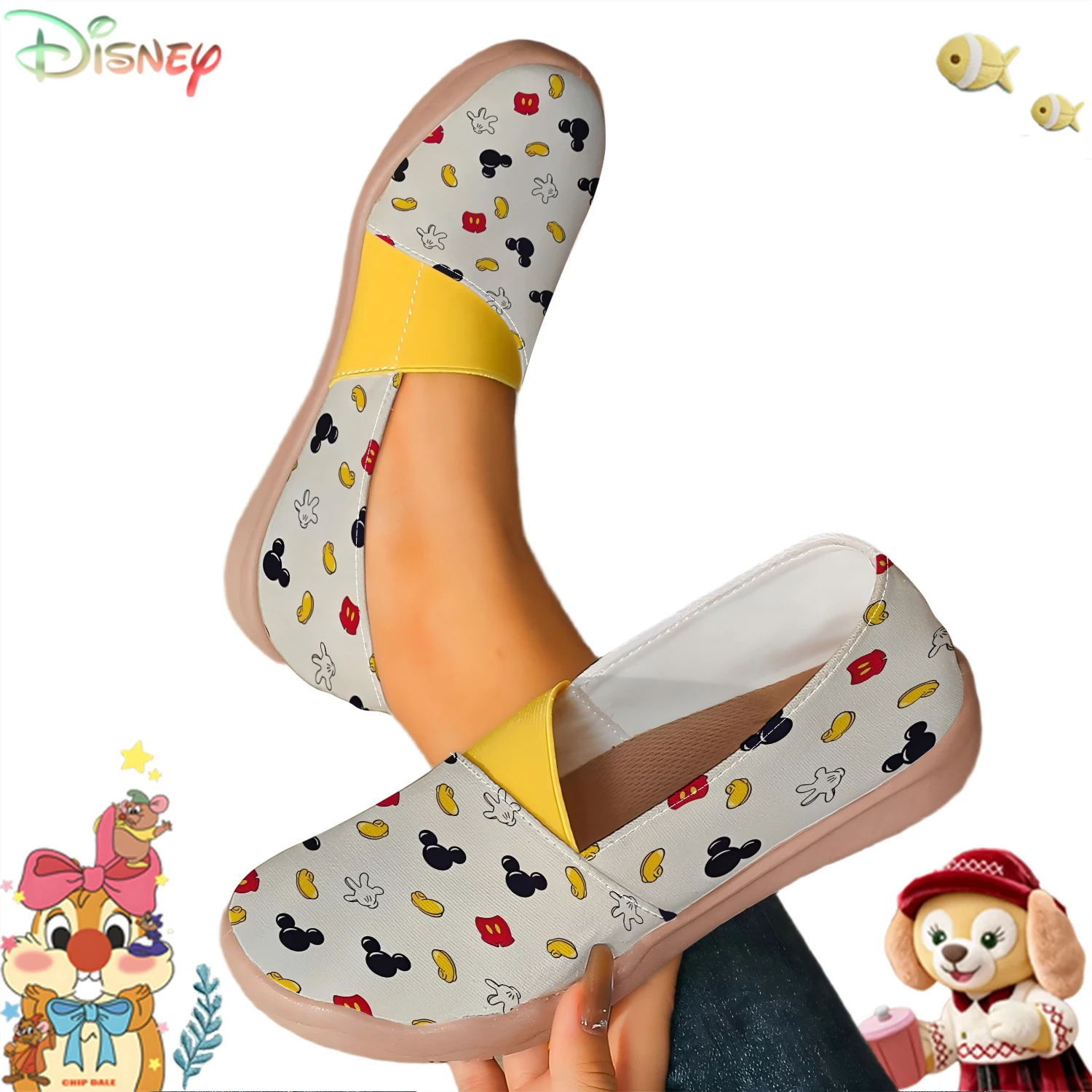 Women's Cute Mickey Mouse Symbols Print Slip-On Canvas Shoes, Lightweight Non-Slip Casual Flats
Women's Cute Mickey Mouse Symbols Print Slip-On Canvas Shoes, Lightweight Non-Slip Casual Flats