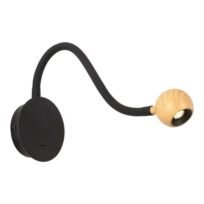 Modern Simple Eyeball Black Adjustable Hose Wall Lamp Wood Grain Bedroom Study Eye Protection Reading Light Hotel Bedside Lamp
Modern Simple Eyeball Black Adjustable Hose Wall Lamp Wood Grain Bedroom Study Eye Protection Reading Light Hotel Bedside Lamp