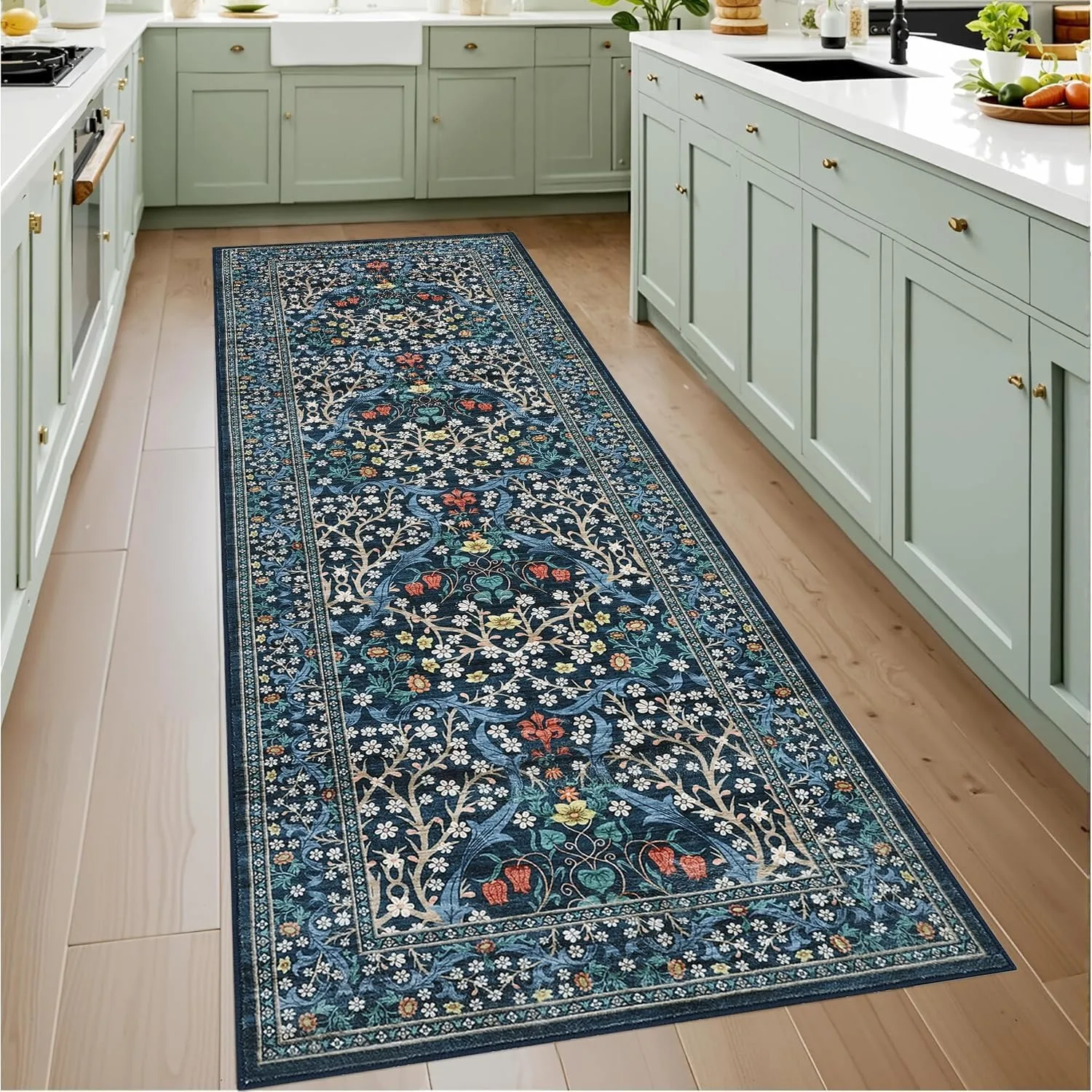 Runner Rug Corridor Floor Mat Dark Blue Plant Flower Carpet Bohemian Style Home Decoration Rugs Soft Machine Washable Carpets
Runner Rug Corridor Floor Mat Dark Blue Plant Flower Carpet Bohemian Style Home Decoration Rugs Soft Machine Washable Carpets