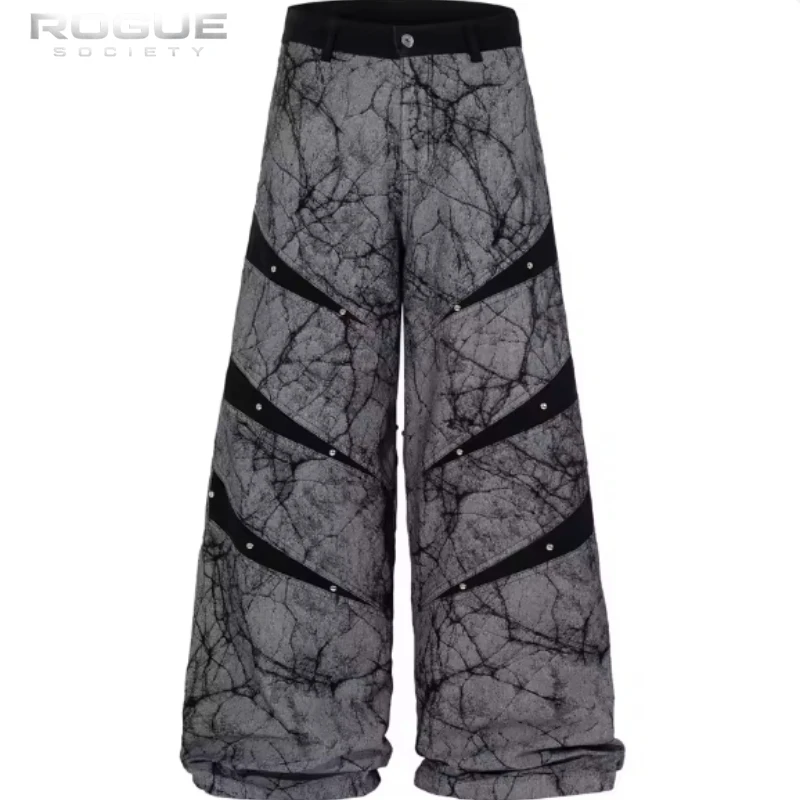 Y2K American Dark Punk Cracked Jeans Unisex Rivet Patchwork Loose Denim Pants Gothic Grunge Streetwear Edgy Harajuku Trousers
Y2K American Dark Punk Cracked Jeans Unisex Rivet Patchwork Loose Denim Pants Gothic Grunge Streetwear Edgy Harajuku Trousers