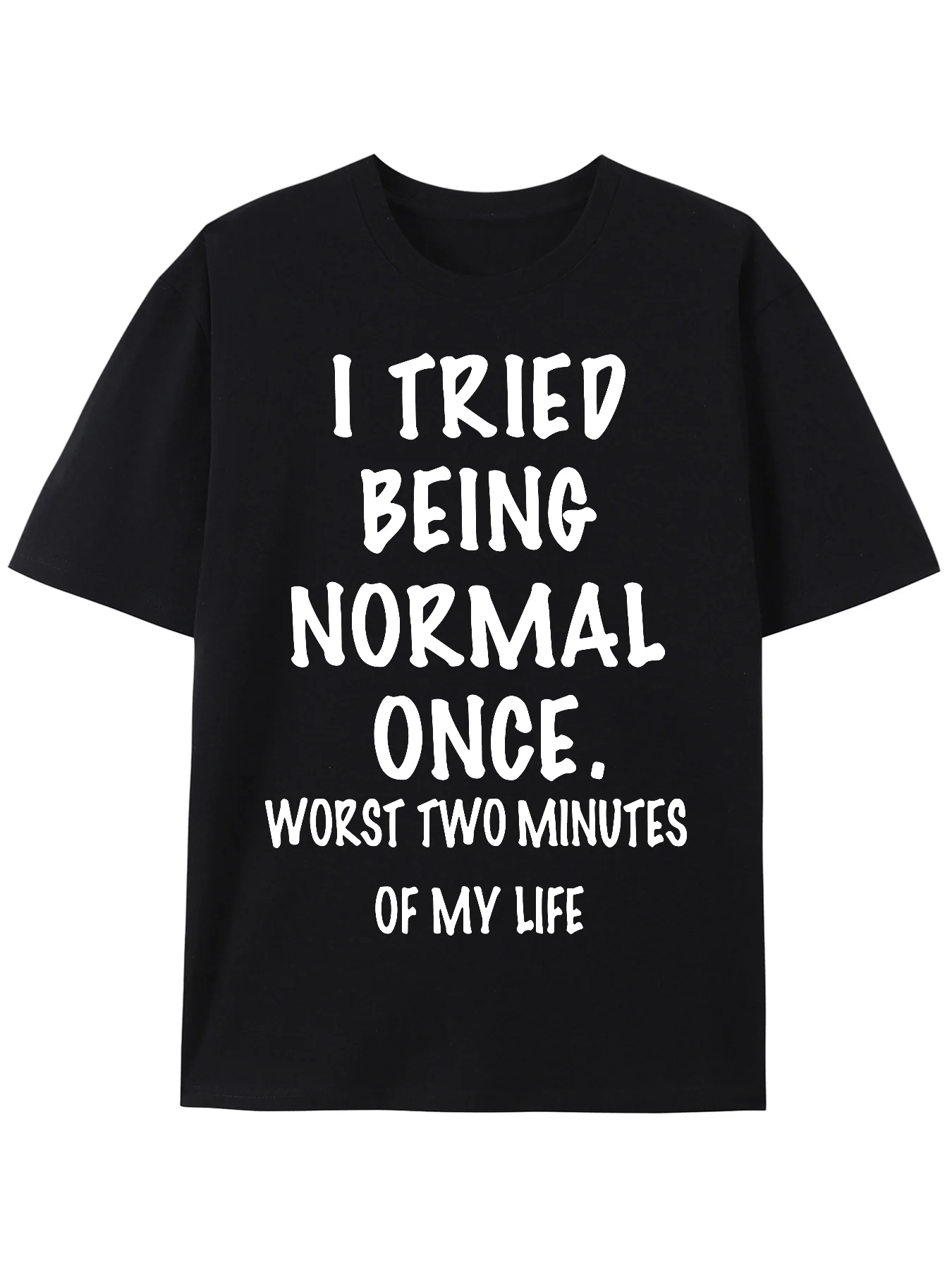 Мужская футболка I Tried Being Normal Once с рисунком — легкая повседневная летняя рубашка с коротким рукавом и привлекательным дизайном
Мужская футболка I Tried Being Normal Once с рисунком — легкая повседневная летняя рубашка с коротким рукавом и привлекательным дизайном