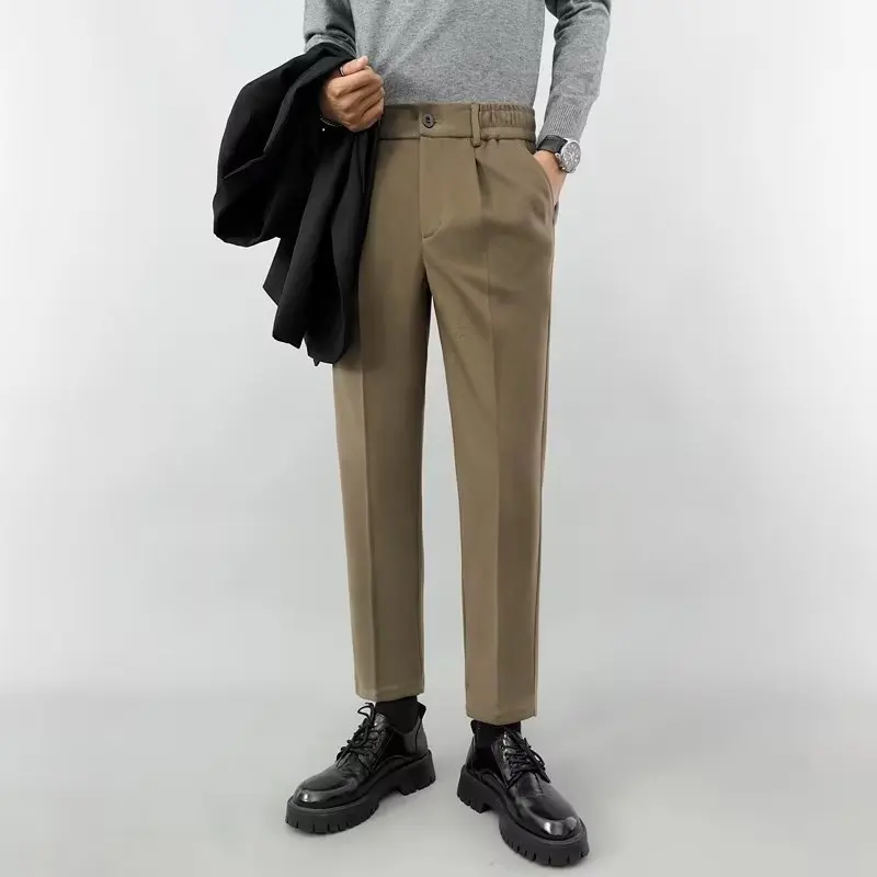 Autumn Winter New Casual Pants Men's Korean Fashion Drape Straight Business Trousers Harajuku Suit Pants Male Brand
Autumn Winter New Casual Pants Men's Korean Fashion Drape Straight Business Trousers Harajuku Suit Pants Male Brand