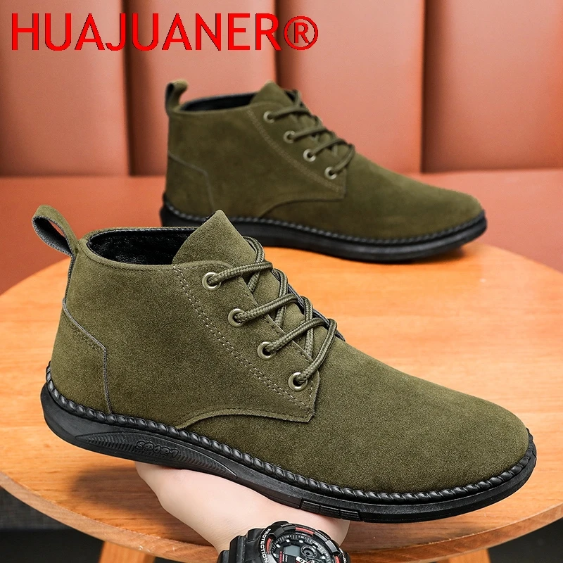 Black Flat Bottom Short Boots Men's Chelsea Boots High-quality Brand Denim Boots High Top Casual Board Shoes Men's Lace Up Suede
Black Flat Bottom Short Boots Men's Chelsea Boots High-quality Brand Denim Boots High Top Casual Board Shoes Men's Lace Up Suede
