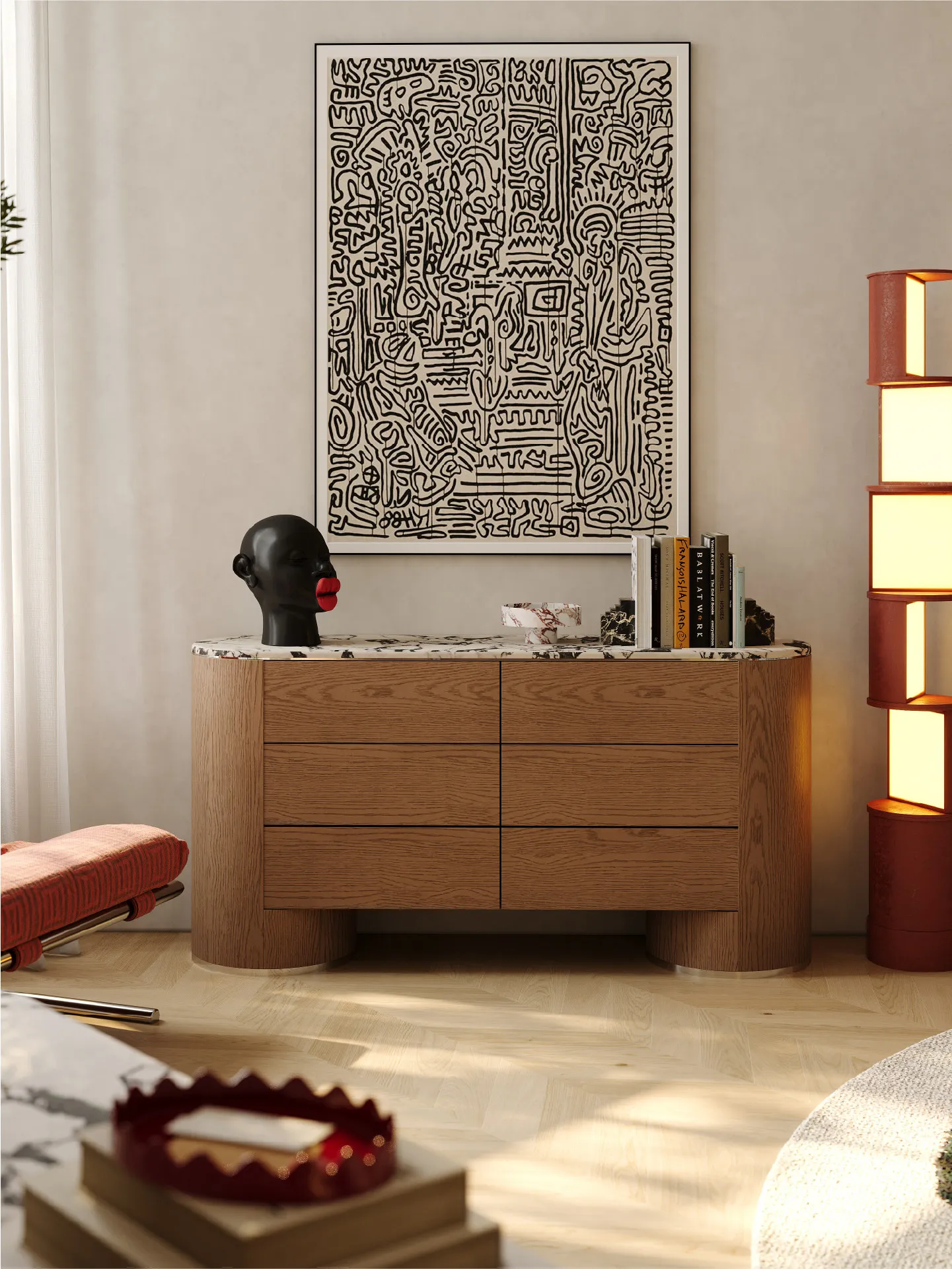HYS solid wood six-bucket storage cabinet, living room retro wind bucket cabinet, simple bedroom against the wall, light luxury
HYS solid wood six-bucket storage cabinet, living room retro wind bucket cabinet, simple bedroom against the wall, light luxury