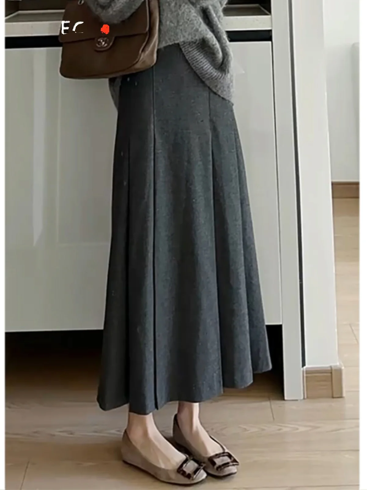 Gray Woolen A-Line Skirt High Waist Commuter Style Women's Fashion Autumn Winter New Arrival Slimming Umbrella Skirt
Gray Woolen A-Line Skirt High Waist Commuter Style Women's Fashion Autumn Winter New Arrival Slimming Umbrella Skirt