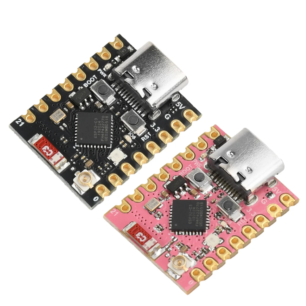 ESP32-C3 Development Board ESP32 C3 Super Mini WIF Bluetooth Module ESP32C3FN4 400KB SRAM 384KB ROM 4Mflash Support Antenna
ESP32-C3 Development Board ESP32 C3 Super Mini WIF Bluetooth Module ESP32C3FN4 400KB SRAM 384KB ROM 4Mflash Support Antenna