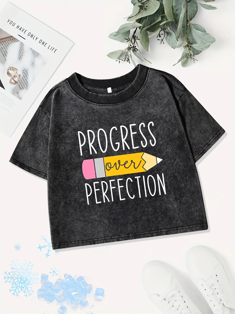Summer Cotton Crop Tops Womens Progres Over Perffction Printed Washed T-Shirts Y2K O-Neck Regular Fit Streetwear Casual Clothes
Summer Cotton Crop Tops Womens Progres Over Perffction Printed Washed T-Shirts Y2K O-Neck Regular Fit Streetwear Casual Clothes