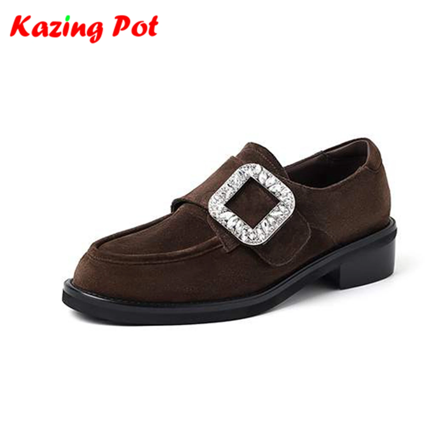 Krazing Pot Cow Leather Thick Med Heels Round Toe Gorgeous Retro Vintage Crystal Buckle Women British School Oxford Shoes Pumps
Krazing Pot Cow Leather Thick Med Heels Round Toe Gorgeous Retro Vintage Crystal Buckle Women British School Oxford Shoes Pumps