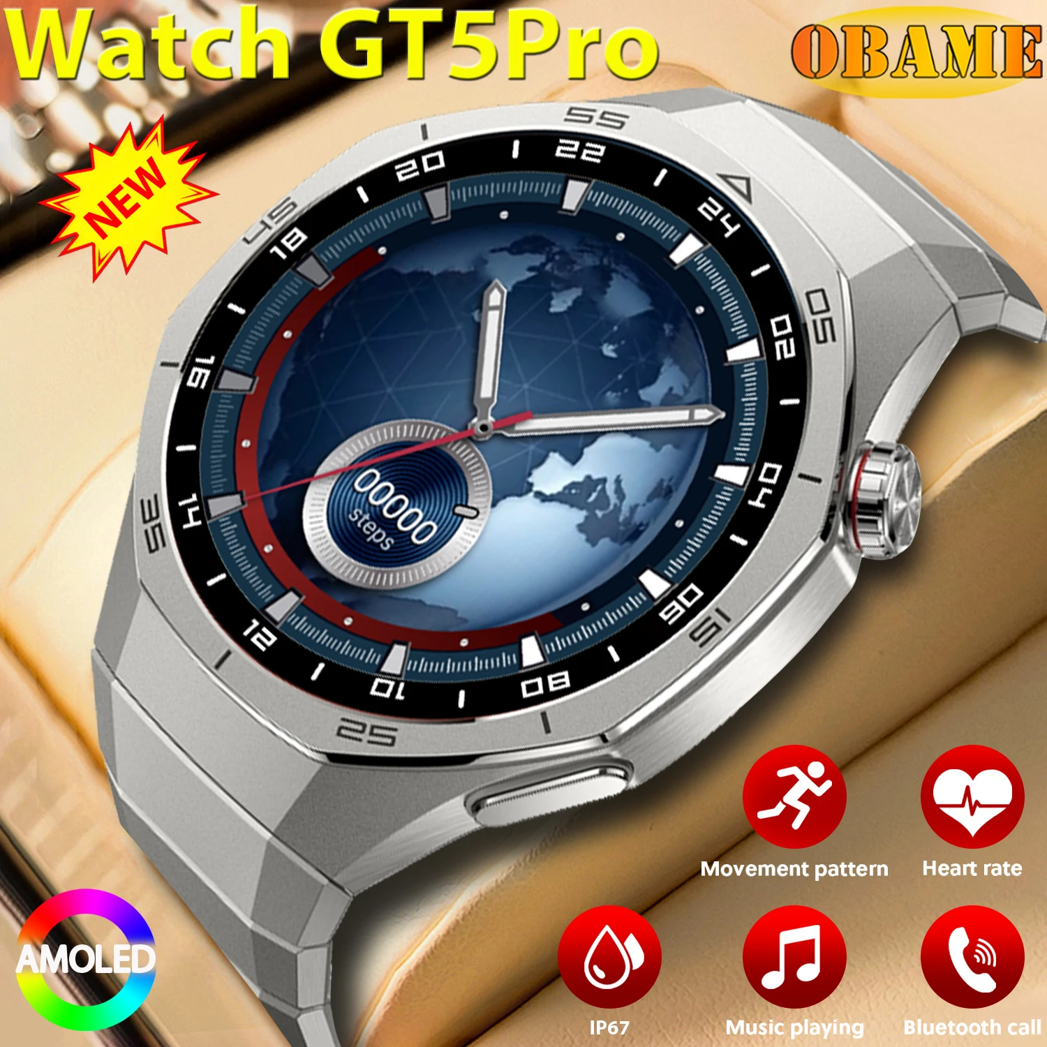 Новые часы GT5Pro Max Смарт-часы AMOLED-экран трекер Bluetooth Call Health Водонепроницаемые многофункциональные умные часы для мужчин и женщин
Новые часы GT5Pro Max Смарт-часы AMOLED-экран трекер Bluetooth Call Health Водонепроницаемые многофункциональные умные часы для мужчин и женщин