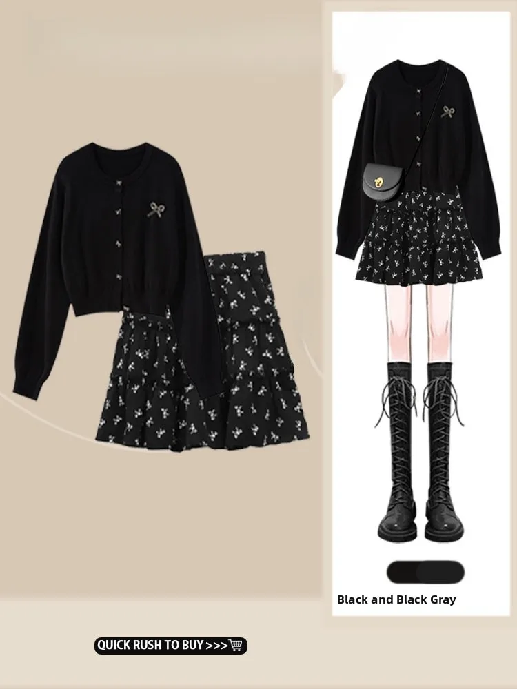 Early Autumn Lightweight Knitted Top And Floral Skirt Two-Piece Set Waist-Cinching Lazy Style Meticulous Design Fashionable E...
Early Autumn Lightweight Knitted Top And Floral Skirt Two-Piece Set Waist-Cinching Lazy Style Meticulous Design Fashionable E...