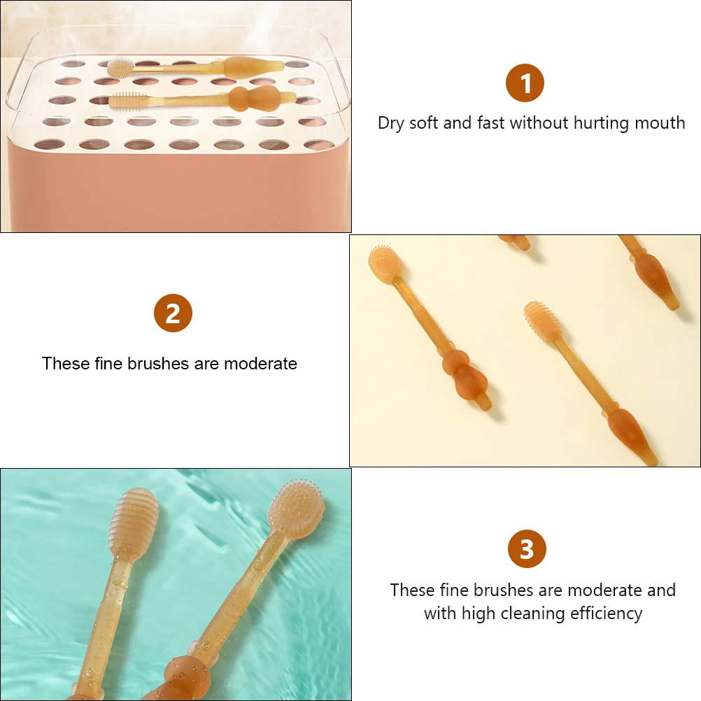 2pcs Baby Toothbrush Set Kids Oral Care Silicone Infant Protector Cleaning Gauze Brown Newborn Practical Durable Efficient
2pcs Baby Toothbrush Set Kids Oral Care Silicone Infant Protector Cleaning Gauze Brown Newborn Practical Durable Efficient