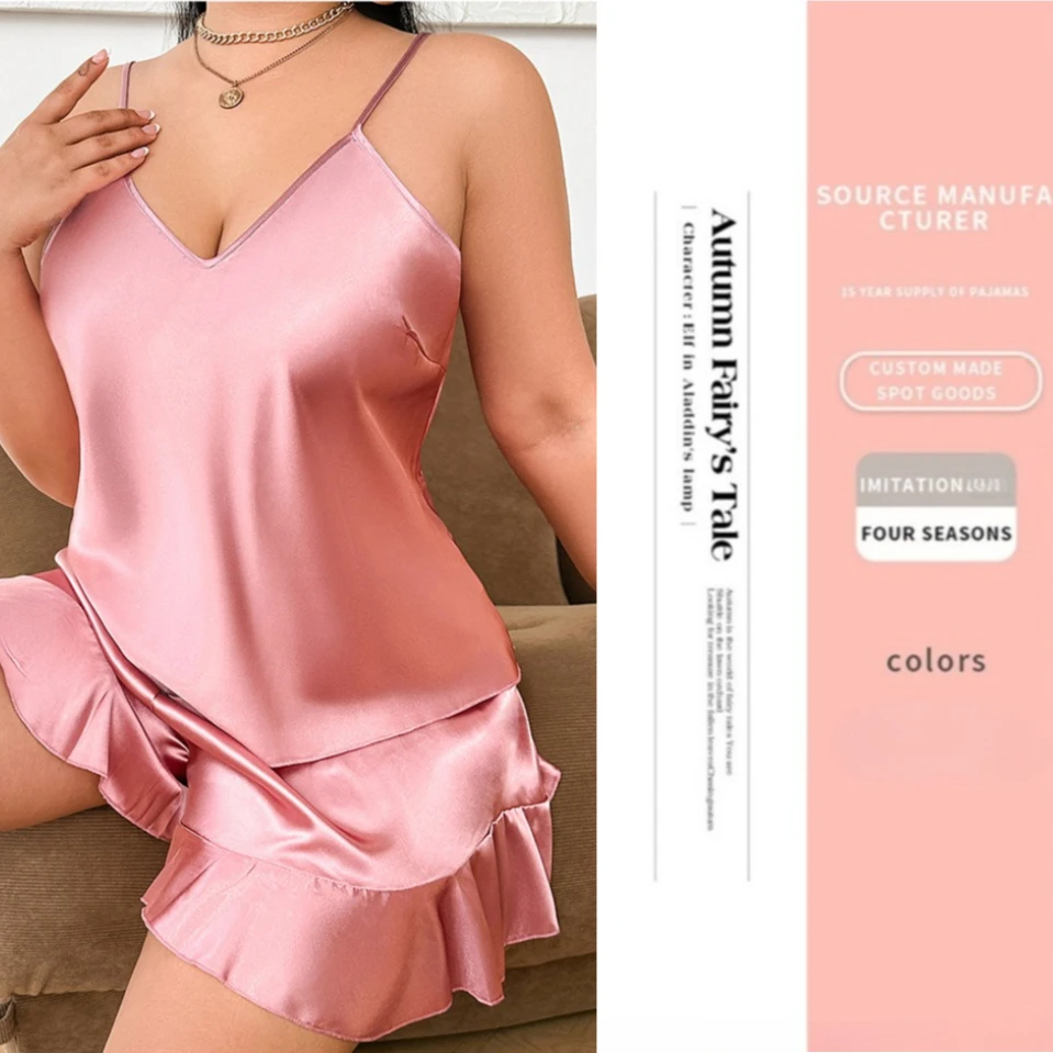 Сексуальный комплект пижамы из 2 предметов (майка и шорты) XL-5XL, женский летний атласный ночной костюм, интимное белье, пижама, одежда для сна, домашняя одежда
Сексуальный комплект пижамы из 2 предметов (майка и шорты) XL-5XL, женский летний атласный ночной костюм, интимное белье, пижама, одежда для сна, домашняя одежда